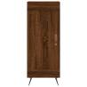 Stylish Highboard in Brown Oak - 34.5x34x180 cm Engineered Wood