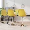 Swivel Dining Chairs 4 pcs Yellow PP - Modern Comfort & Style