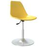 Swivel Dining Chairs 4 pcs Yellow PP - Modern Comfort & Style