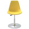 Swivel Dining Chairs 4 pcs Yellow PP - Modern Comfort & Style