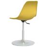 Swivel Dining Chairs 4 pcs Yellow PP - Modern Comfort & Style