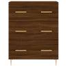 Stylish Highboard Brown Oak | 69.5x34x180 cm Engineered Wood