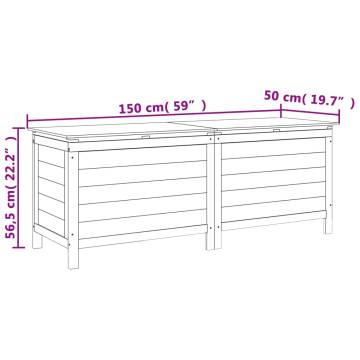 Garden Storage Box - Solid Wood Fir, 150x50x56.5 cm