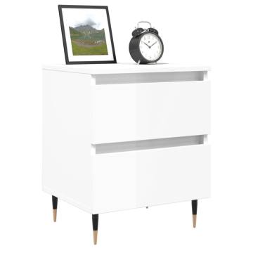 High Gloss White Bedside Cabinets - Elegant Storage Solution