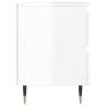 High Gloss White Bedside Cabinets - Elegant Storage Solution