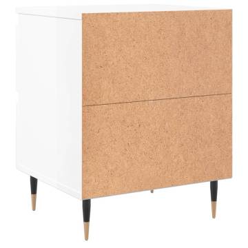 High Gloss White Bedside Cabinets - Elegant Storage Solution