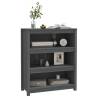 Book Cabinet Grey 80x35x97 cm - Solid Wood Pine | HipoMarket