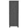 Book Cabinet Grey 80x35x97 cm - Solid Wood Pine | HipoMarket