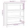 Book Cabinet Grey 80x35x97 cm - Solid Wood Pine | HipoMarket