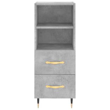 Stylish Highboard in Concrete Grey - 180 cm Engineered Wood