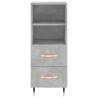 Stylish Highboard in Concrete Grey - 180 cm Engineered Wood