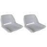 Boat Seats 2 pcs Foldable Backrest No Pillow Grey 41x51x48 cm Colour grey Quantity in Package 2 Model without swivel & pedestal 