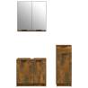 3 Piece Bathroom Cabinet Set | Smoked Oak | Stylish Storage