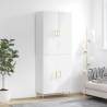 Highboard High Gloss White 69.5x34x180 cm Engineered Wood Colour high gloss white Quantity in Package 1 Model 2 doors 