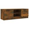 Stylish Smoked Oak TV Cabinet - 102x35x36.5 cm