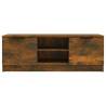 Stylish Smoked Oak TV Cabinet - 102x35x36.5 cm