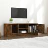 Stylish Smoked Oak TV Cabinet - 102x35x36.5 cm