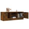 Stylish Smoked Oak TV Cabinet - 102x35x36.5 cm