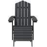 Garden Adirondack Chair Set - HDPE Anthracite Comfort