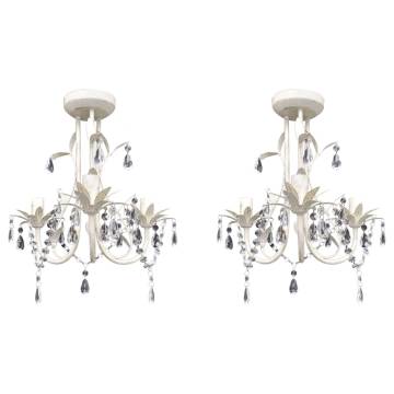 Elegant Crystal Pendant Ceiling Lamp Chandeliers - 2 pcs