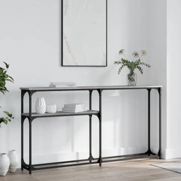 Stylish Grey Sonoma Console Table - 145x22.5cm - Hipo Market