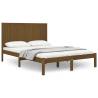 Honey Brown Solid Wood Bed Frame 120x200 cm - HipoMarket