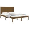 Honey Brown Solid Wood Bed Frame 120x200 cm - HipoMarket