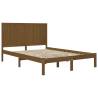 Honey Brown Solid Wood Bed Frame 120x200 cm - HipoMarket