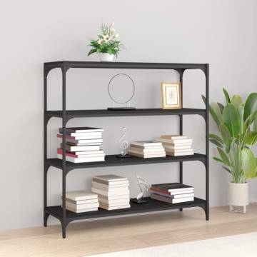 Stylish Black Book Cabinet - 100x33x100 cm | HipoMarket