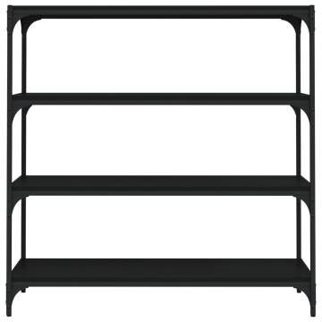 Stylish Black Book Cabinet - 100x33x100 cm | HipoMarket