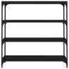 Stylish Black Book Cabinet - 100x33x100 cm | HipoMarket