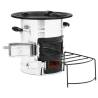 Camping Wood Stove - Stainless Steel - 51.5x35 cm