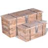 Two Piece Storage Chest Set Acacia Wood Colour light brown Quantity in Package 2 