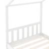 Kids Bed Frame White Solid Pine Wood 70x140 cm | Hipomarket