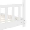 Kids Bed Frame White Solid Pine Wood 70x140 cm | Hipomarket