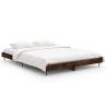 Bed Frame Smoked Oak 140x190 cm - Stylish & Durable Design