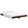 Bed Frame Smoked Oak 140x190 cm - Stylish & Durable Design