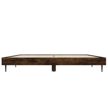 Bed Frame Smoked Oak 140x190 cm - Stylish & Durable Design