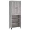 Stylish Highboard Grey Sonoma - 69.5x34x180 cm