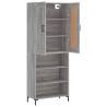 Stylish Highboard Grey Sonoma - 69.5x34x180 cm