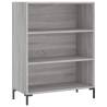 Stylish Highboard Grey Sonoma - 69.5x34x180 cm