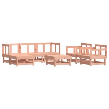 7 Piece Douglas Wood Garden Lounge Set - Stylish & Sturdy