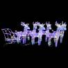 Reindeers & Sleigh Christmas Decoration 320 LEDs Acrylic Colour multicolour Size 43 x 11 x 55 cm (6 pcs) Quantity in Package 1 Number of LEDs 