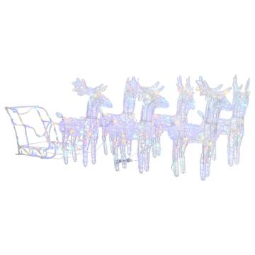 Reindeers & Sleigh Christmas Decoration - 320 LEDs Acrylic