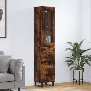 Highboard Smoked Oak - Stylish Storage Solution | Hipo Market