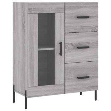 Stylish Highboard Grey Sonoma - 69.5x34x180 cm | HipoMarket