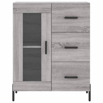 Stylish Highboard Grey Sonoma - 69.5x34x180 cm | HipoMarket