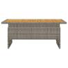 Garden Table Grey - Solid Wood & Poly Rattan | HipoMarket