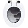 Stylish WC Toilet Seats 2 pcs with Soft Close Lids - MDF Stones