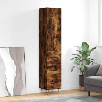 Stylish Highboard in Smoked Oak | Durable & Modern Design